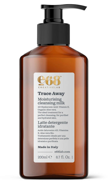 E68 Trace Away Γαλάκτωμα Καθαρισμού με Υαλουρονικό και Αλόη 200ml